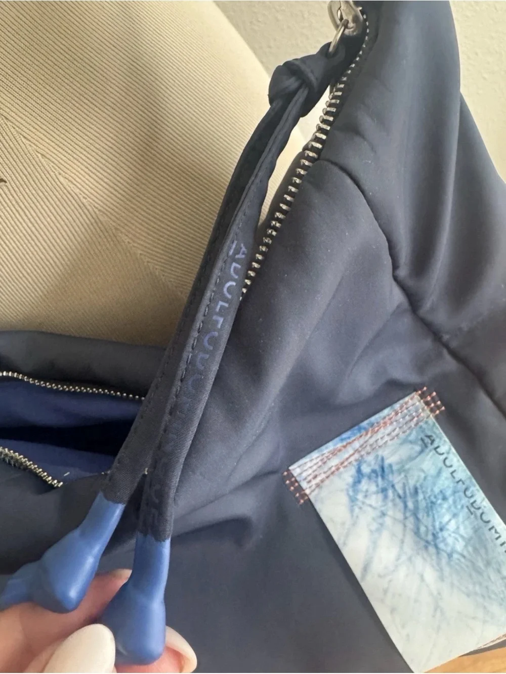 Adolfo Dominguez blue Shoulder bag